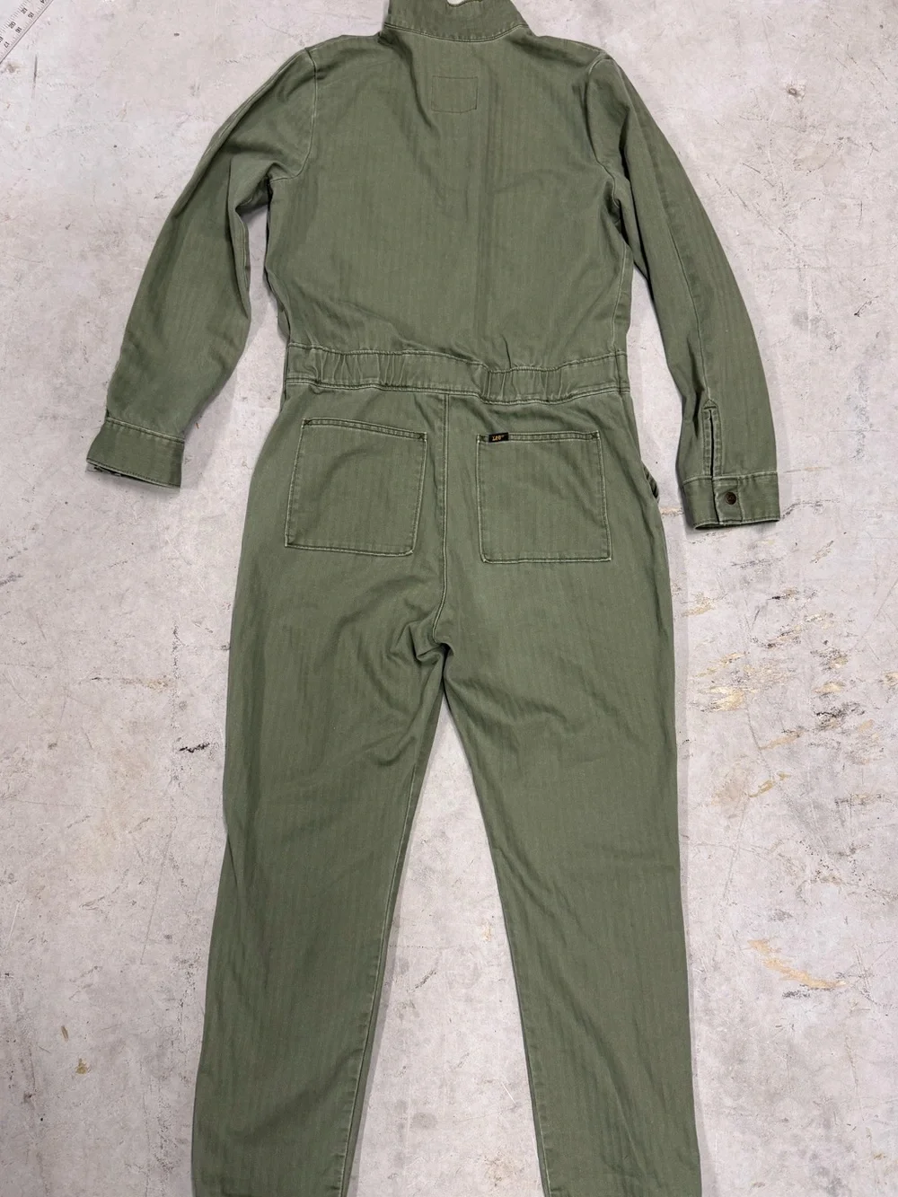 Lee Olive Green Union-Alls Utility Coveralls Jumpsuit Workwear Medium - Picture 2 of 9